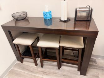 Table with bar stools