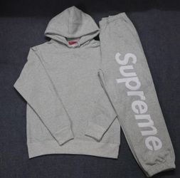 Supreme Grey Hoodie and Sweatpants Set