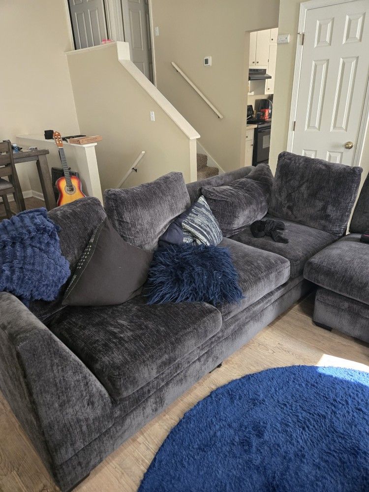 Gently Used Navy Blue Sofas