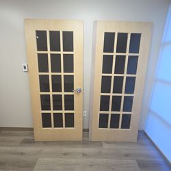 Interior Commercial French doors with Metal frame $350