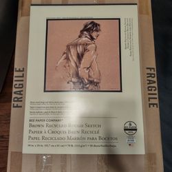 Bee Paper Company Brown Recycled Rough Sketch Toned Paper