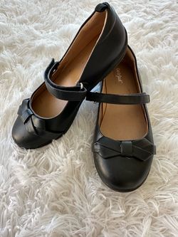 Cat & Jack Girls Black Mary Jane Flats Size 1