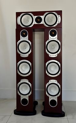 Monitor Audio Silver RS8 Floorstanding Speakers Pair + RS LCR Center Rosenut