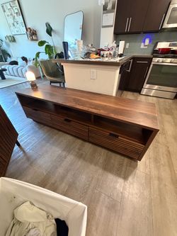 Mid-Century Modern Walnut TV Stand