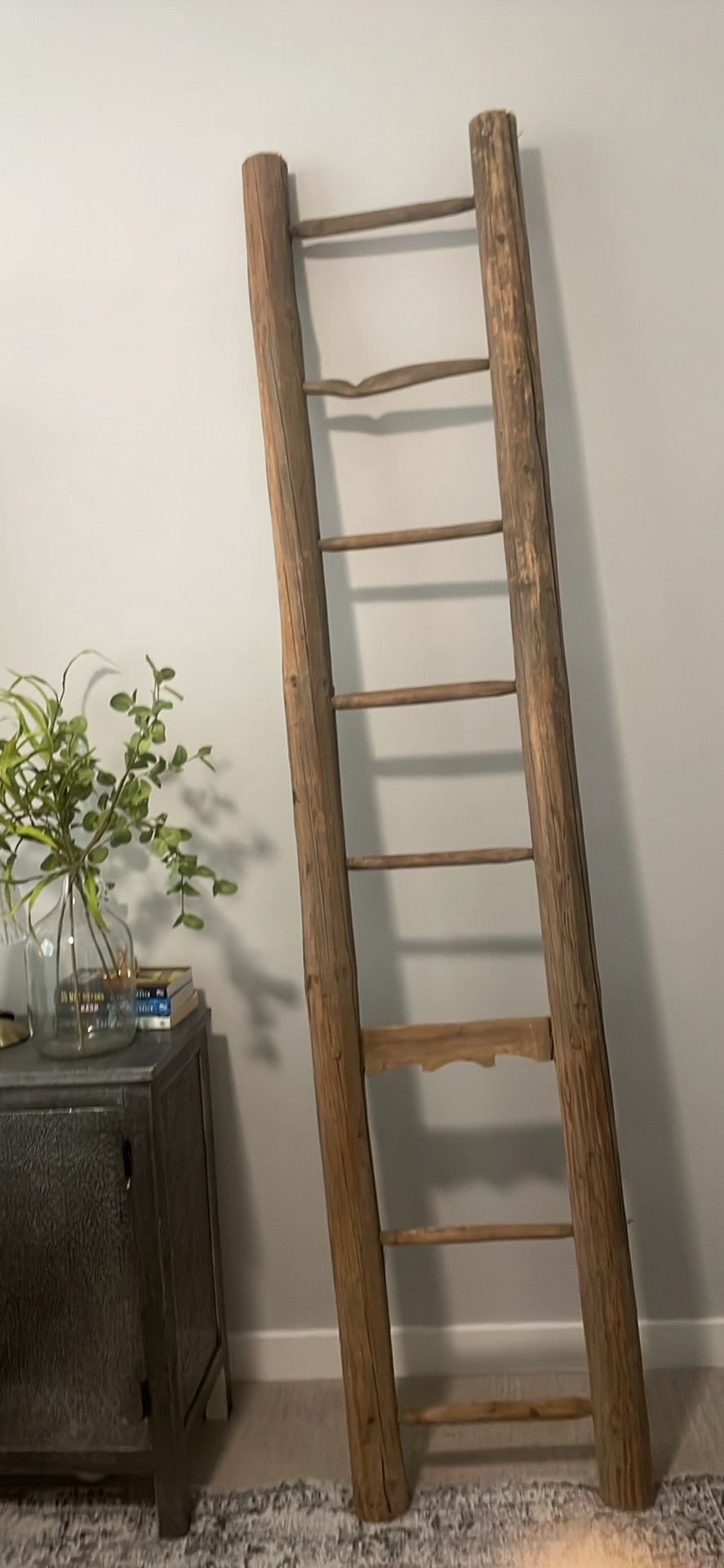 Antique railroad wood ladder