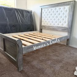 Queen Solid Wood Bed Frame $640