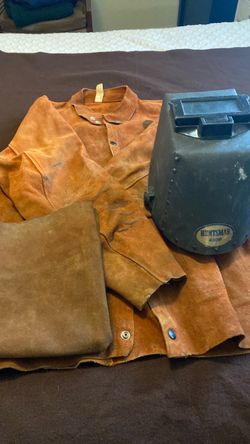Used Welding Jacket Apron & Helmet