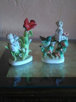 Girl and flower figure