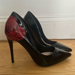 Aldo Stilettos Size 6 - Brand New - Never Worn  - Black With Rose - Women’s Heels