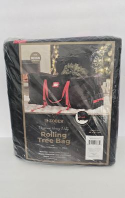 ✨️BRAND NEW SEALED✨️ZOBER 600D Oxford Fabric Rolling Christmas Tree Storage Bag - Fits 7.5 Ft Artificial Trees - Waterproof Christmas Tree Bag For Sto