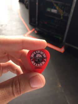 Guns n Roses Guitar pic & Jackyl signed drum sticks