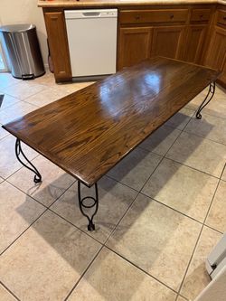 Solid Oak Table 69.5x29x20”