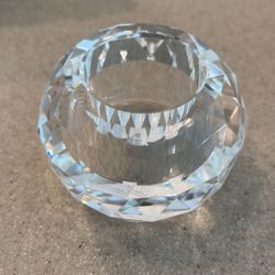 Oleg Cassini Crystal Votive Red New & Signed 