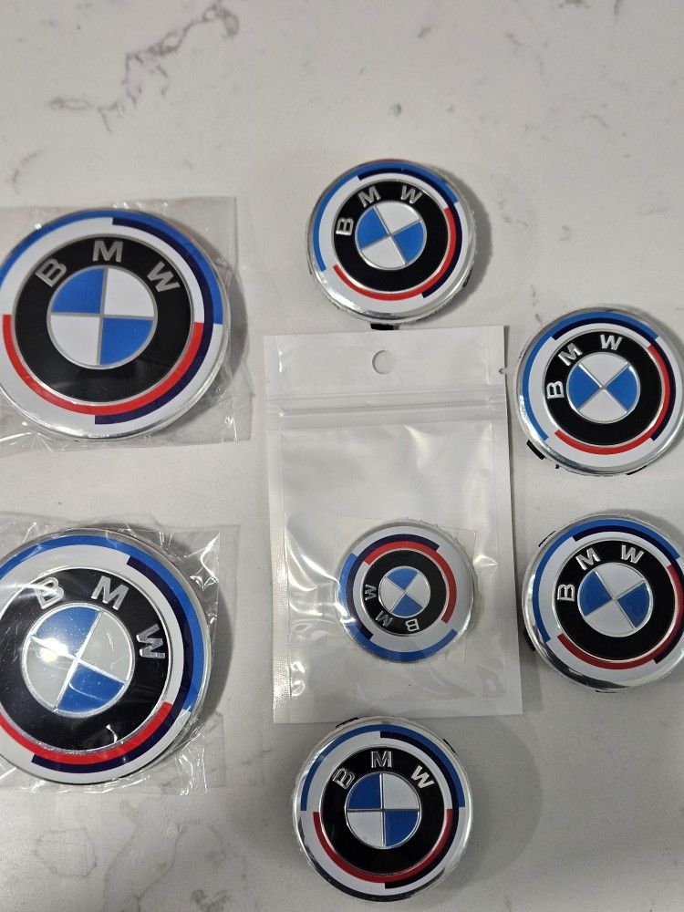 Bmw Hood Trunk 82mm Wheel 68mm Center Caps 5x120 Red Blue White