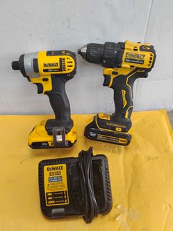 DeWalt dcf885 DeWalt DCd 708 DeWalt dcb115 + two 20 volt lithium batteries