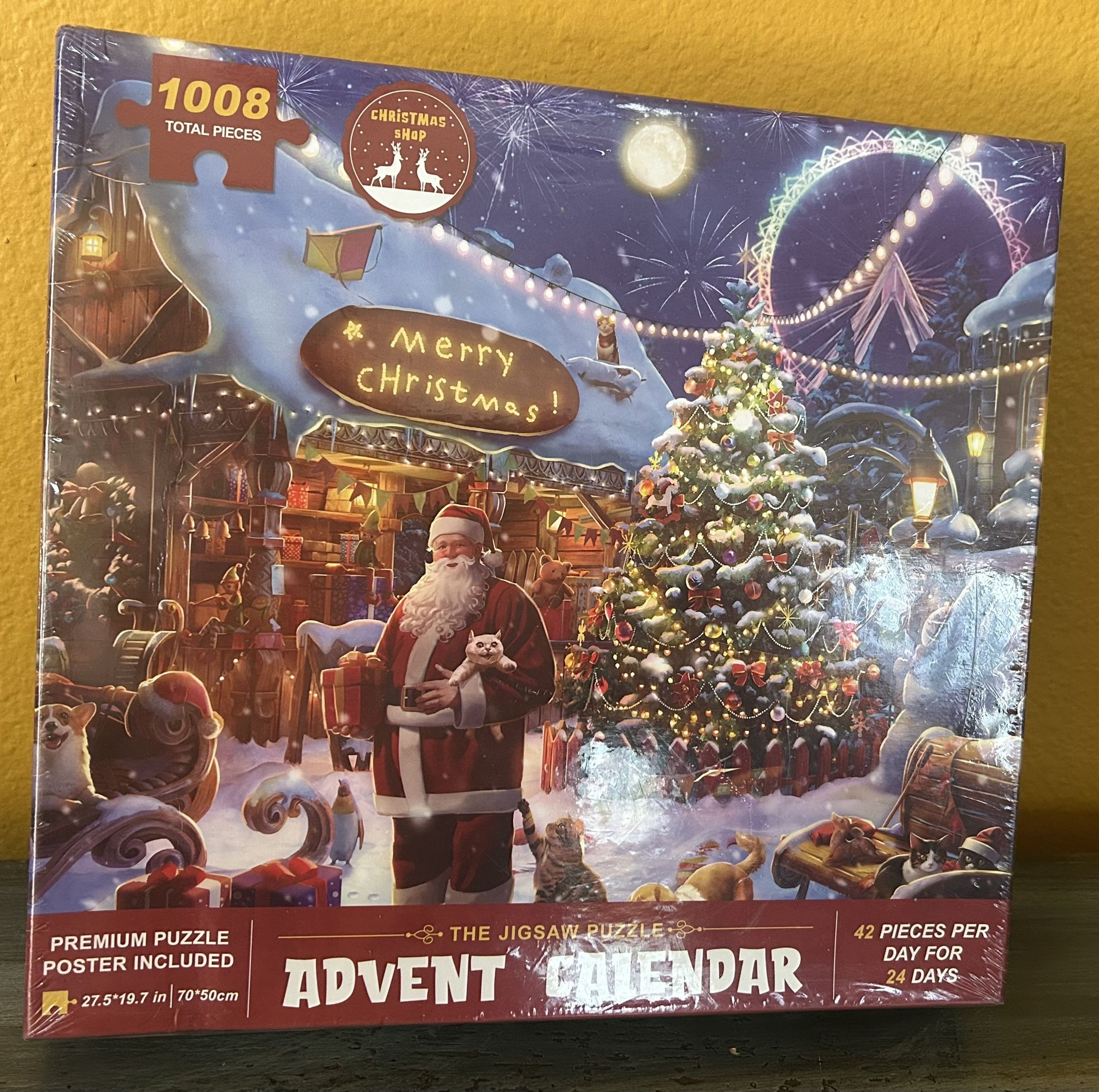 Christmas advent calendar jigsaw puzzle. Great Gift!