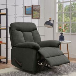 prolounger - lamarc microfiber wall hugger recliner - gray #621