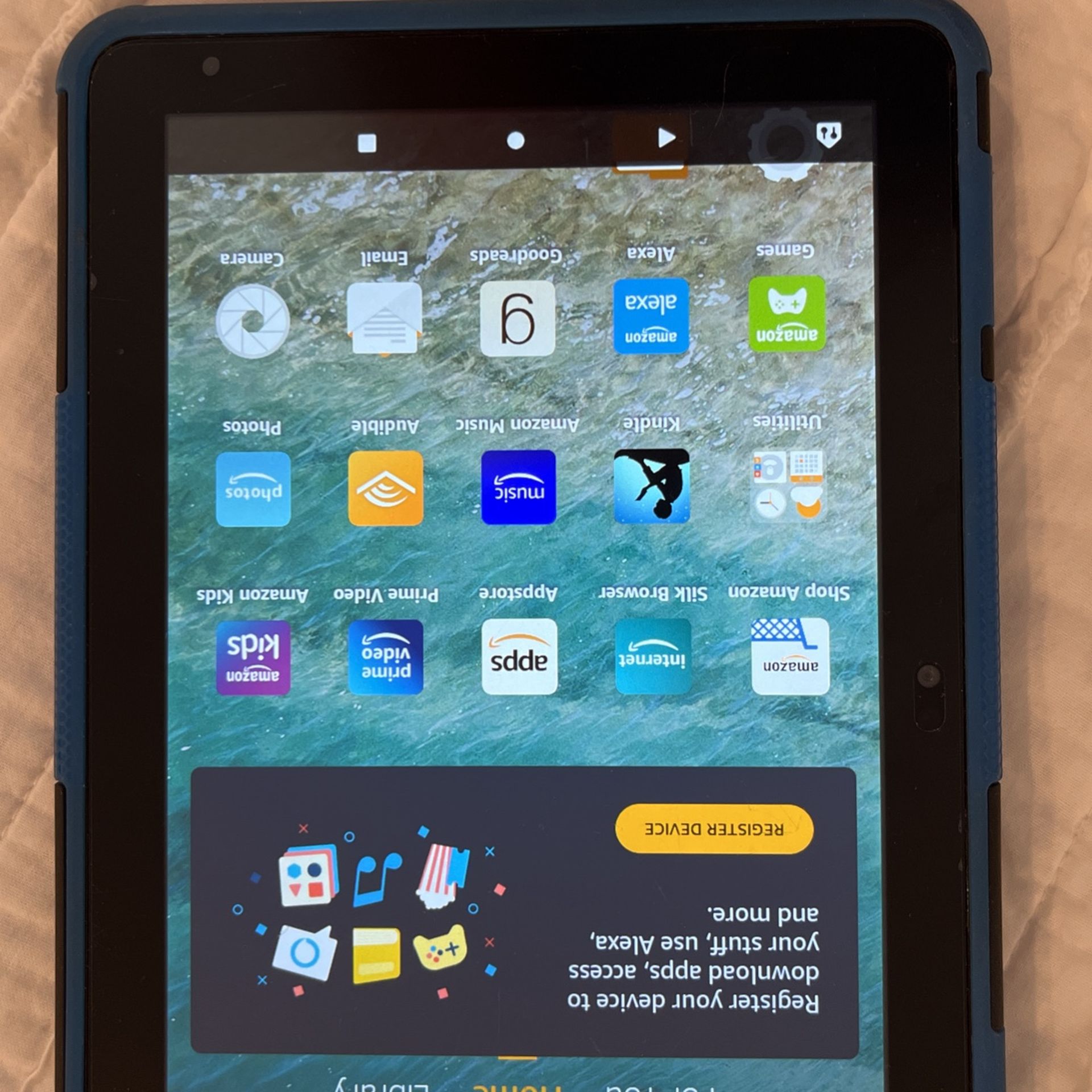 Kindle Fire HD 8 With Excellent Condition Rugged Case  And Screen Protector