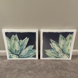 2 Piece Canvas Wall Decor - New