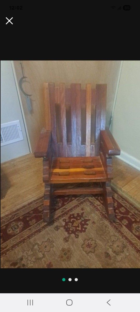 Custom Wooden Rocking Chair for Child
28"Tall-21" Wide Seat is 10" from floor.