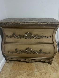Marble Wood Dresser