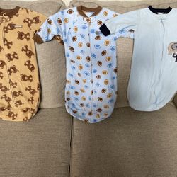 Baby Boy Fleece Sleep Sacks 0-9 Months 