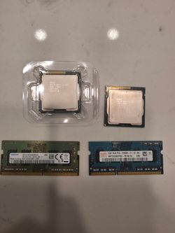 READ DESCRIPTION WILL TRADE FOR PC PARTS Intel i5 & i3 CPUs + 4GB DDR4 & 2GB DDR3 SODIMM RAM