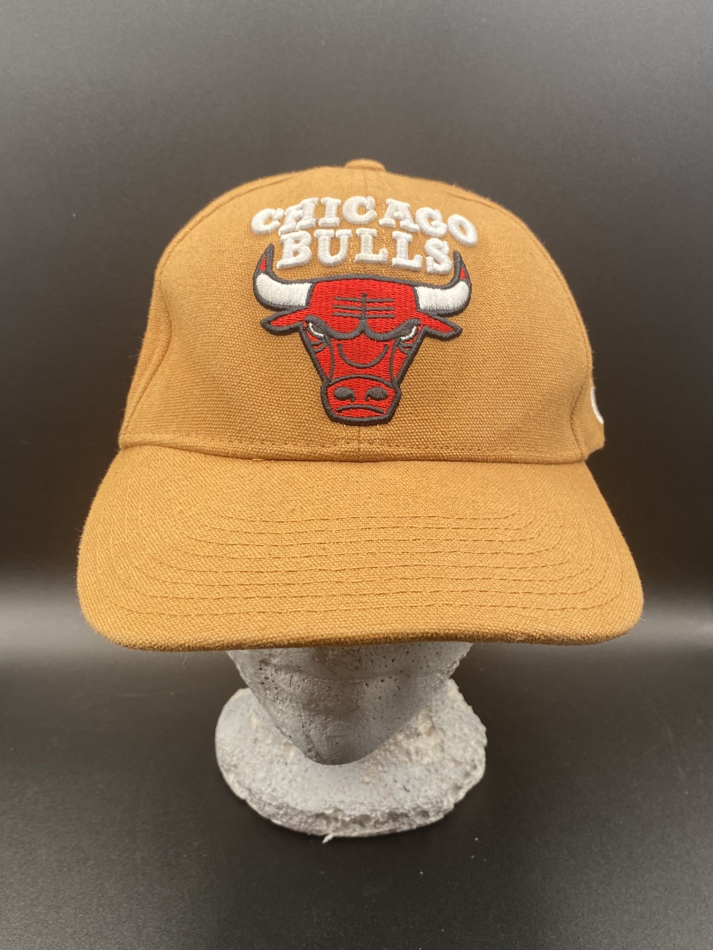 Chicago Bulls Ultra Game Hat - Strap Back - Brown W/ White Red NBA Logo