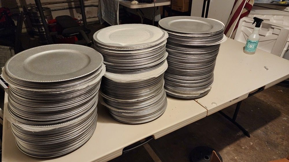 silver charger plates