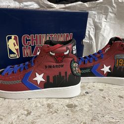Brand New Chinatown Market NBA Chicago Bulls Converse Pro Leather
