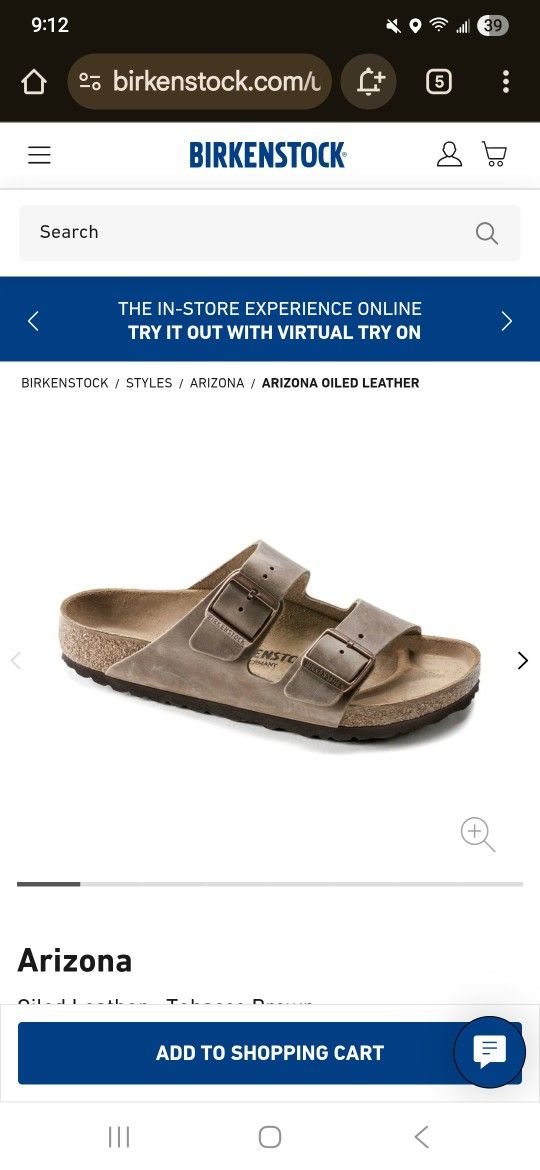 New In BOX Authentic Birkinstock Sandles