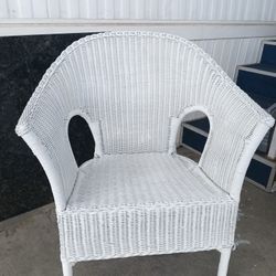 White Wicker Chair