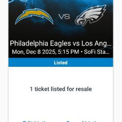 Eagles vs Chargers NFL Football 2 Seats 275 Each