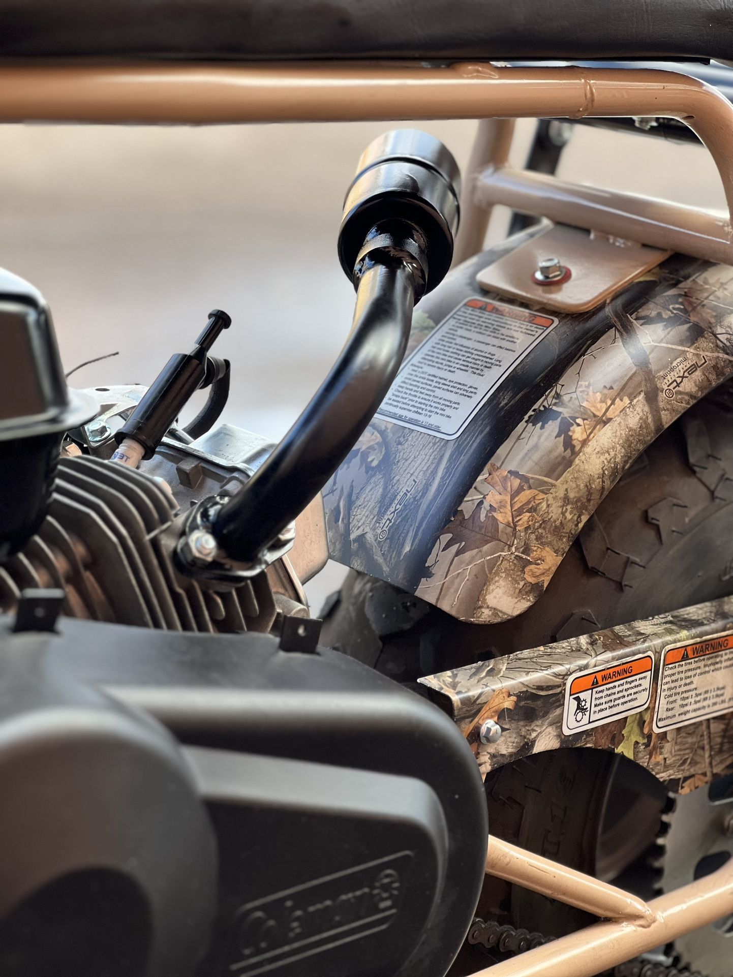 coleman mini bike exhaust
