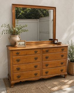 The Golden Willow Dresser + Mirror