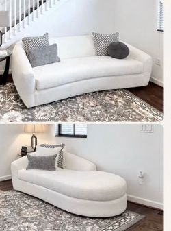 Juego de muebles en tela blanco