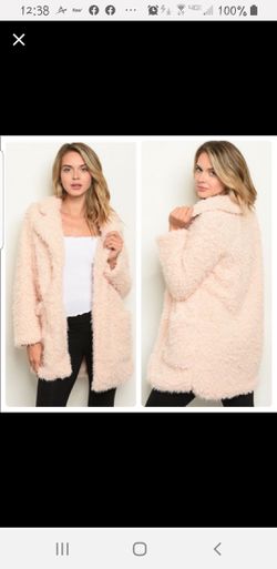 A GIRL THING EXCLUSIVE NWT Faux Sherpa Fur jacket 2 deep pockets 2 sizes