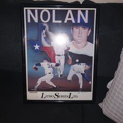 TEXAS RANGERS NOLAN RYAN LIMITED LITHO SERIES 16X20 POSTER Rangers w/frame