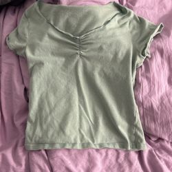 Sage green crop top