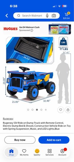 Drivable toy truck
