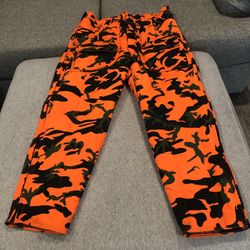 Chiller Killer Men’s Orange Camo Hunting USA Made Hunting  Pants Insulated 