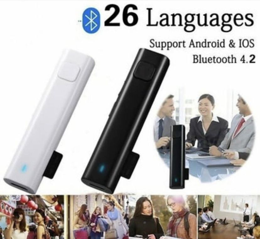 Smart Multi-Language Translator Instant Voice 26 language Travel-White