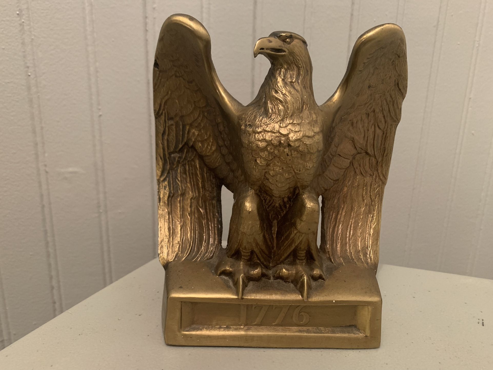 Brass Eagle Paperweight 1776 Conmemorative 