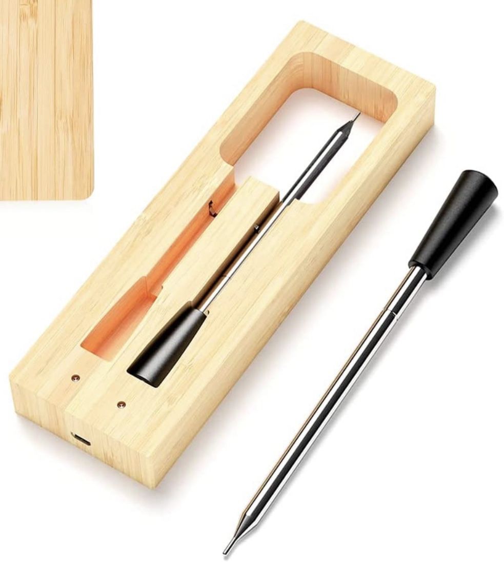 WEITASI Wireless Meat Thermometer, 300Ft Range, Bluetooth Enabled, Digital Cooking Thermometer for Remote Monitoring of BBQ, Oven, Smoker, Air Fryer,