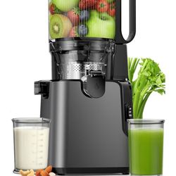 Juicer Machines with 5.8" Large Chute, 2-in-1 Cold Press Juicer for Whole Vegetables Fruits 400W, Masticating juicer Easy to Clean Juice Extractor Mac