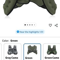 Zelus Weighted Vest 12LB GREEN