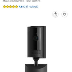 Ring - Pan-Tilt Indoor Security Cam with 360° Horizontal Pan Coverage, Live View & Two-Way Talk, and HD Video - Black