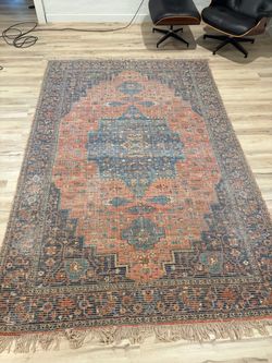 Amelia Multicolor Persian Style Chenille and Jute Area Rug from World Market