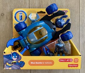 Fisher-Price Target Exclusive Imaginext DC Justice League BLUE BEETLE Figure & Vehicle MOC