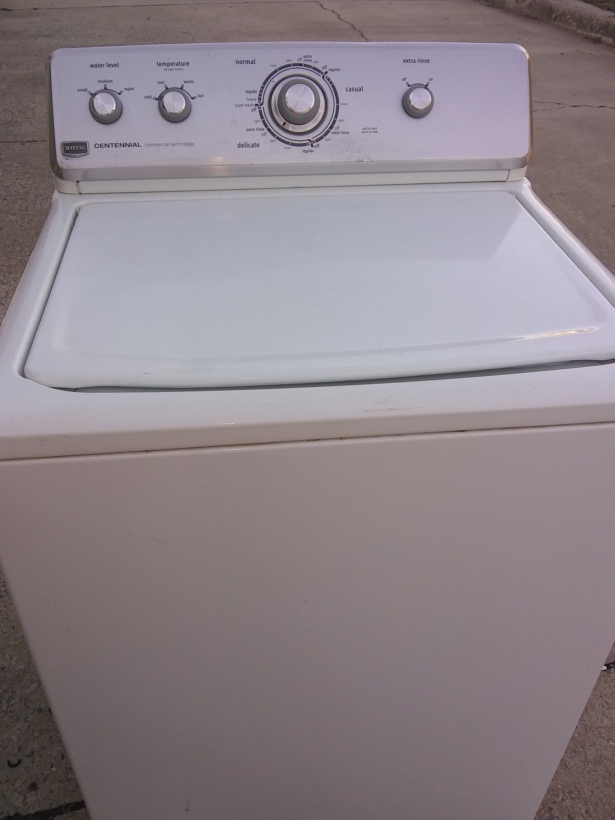 General electric washer ultra capacity heavy duty and ready for immediate use curbside delivery or pickup